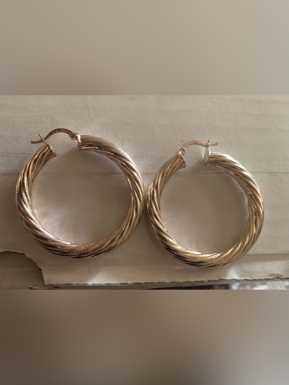Toes Gold-Plated Sterling Silver Twisted Hoop Earrings - Women's Jewelry